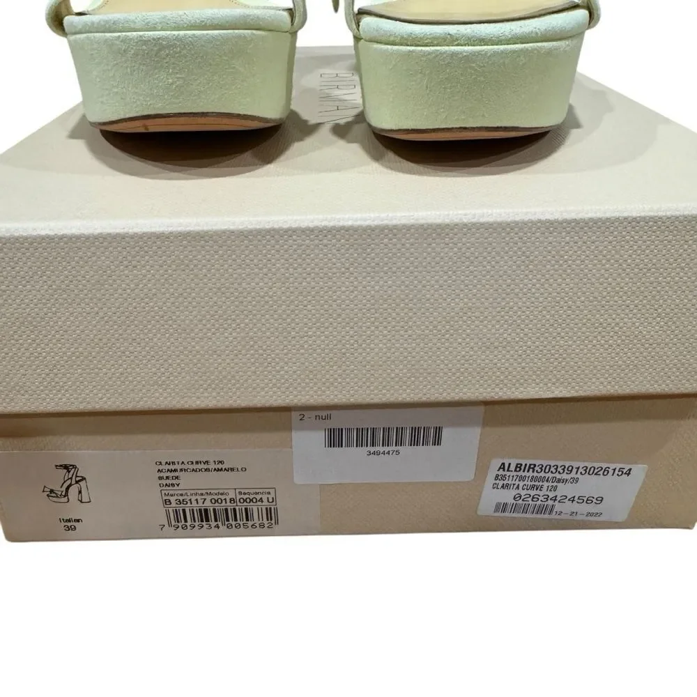 Revolve Alexandre Birman Clarita Curve 120 Suede Platform Sandal Size 39
